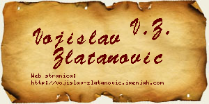 Vojislav Zlatanović vizit kartica